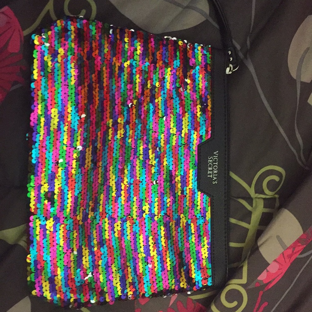 Rainbow sequins handbag